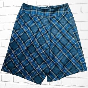 Cato Fashions Women's Size 14 Blue & Green Plaid Mini Skirt • Schoolgirl Cosplay